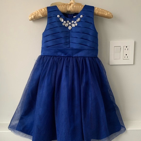Gymboree royal blue holiday dress with jewels size 5 - Picture 1 of 8